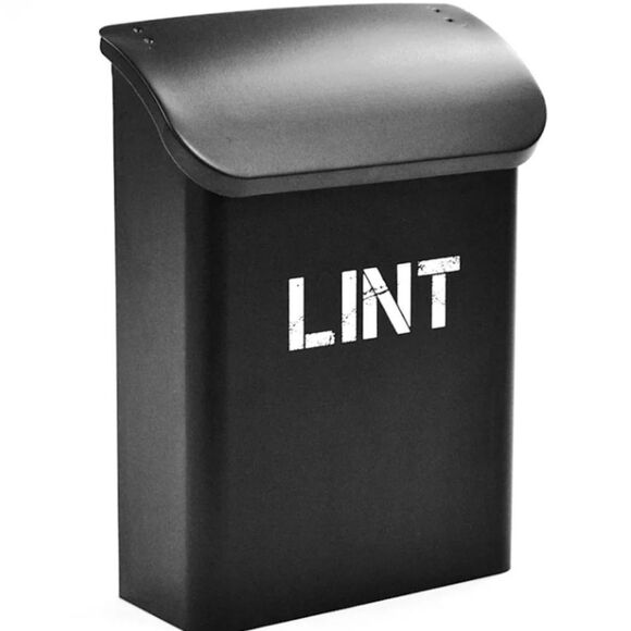 At Home Rectangular Metal Lint Box- Black - Picture 3 of 7